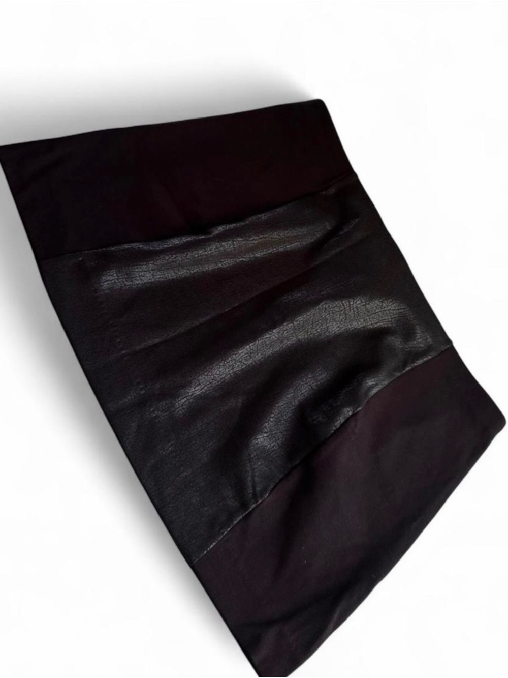 Express Black Mixed-Material Mini Skirt